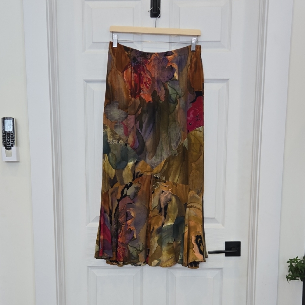 Carole Little Artistic Maxi Skirt - Earth Tones